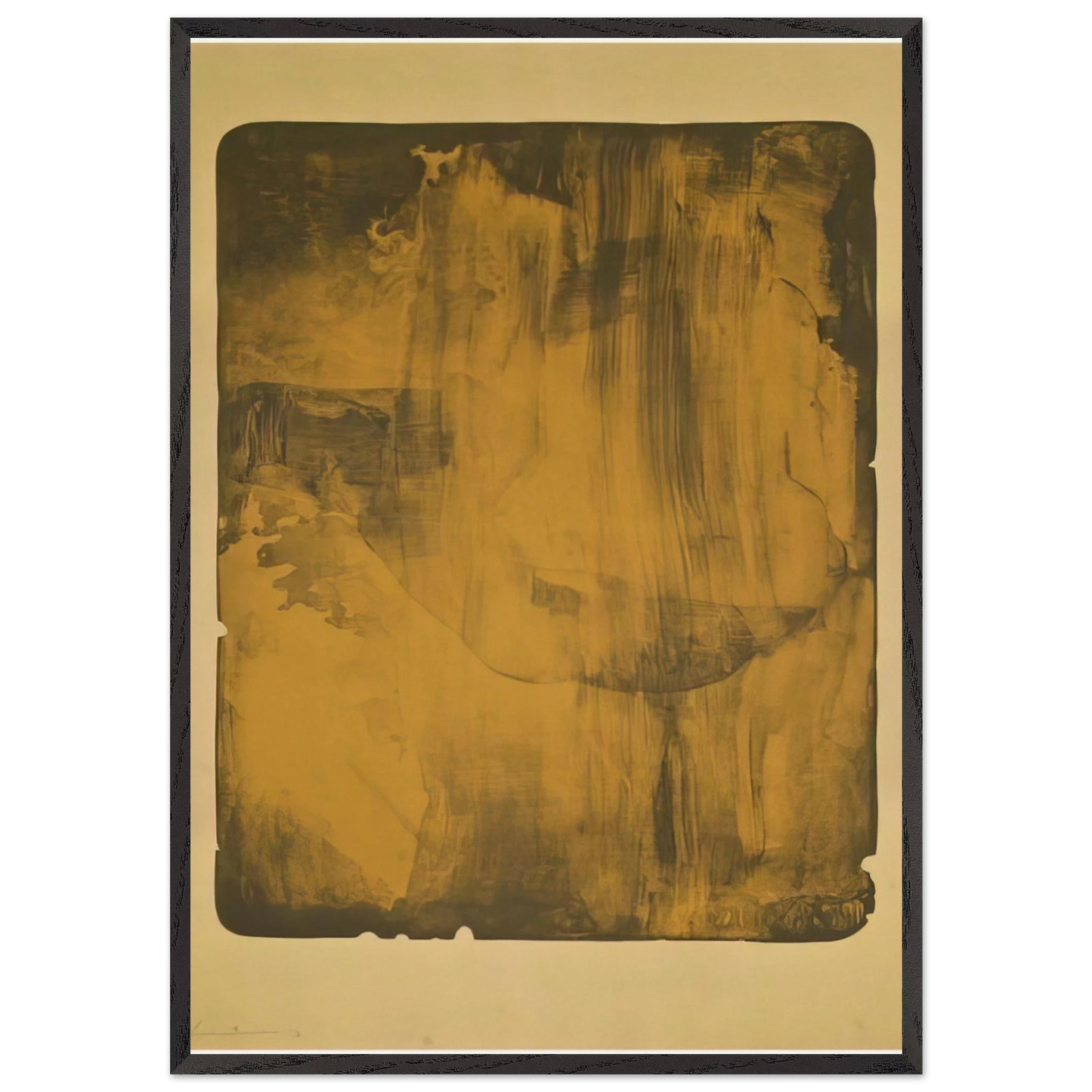 Bronze Smoke - 1978 - Helen Frankenthaler 70x100 cm / 28x40 inches Framed Art Print – Black Wooden Frame