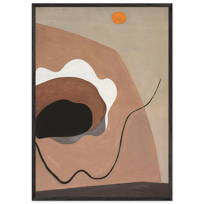 UNTITLED 1930 - Alexander Calder 70x100 cm / 28x40 inches Framed Art Print – Black Wooden Frame