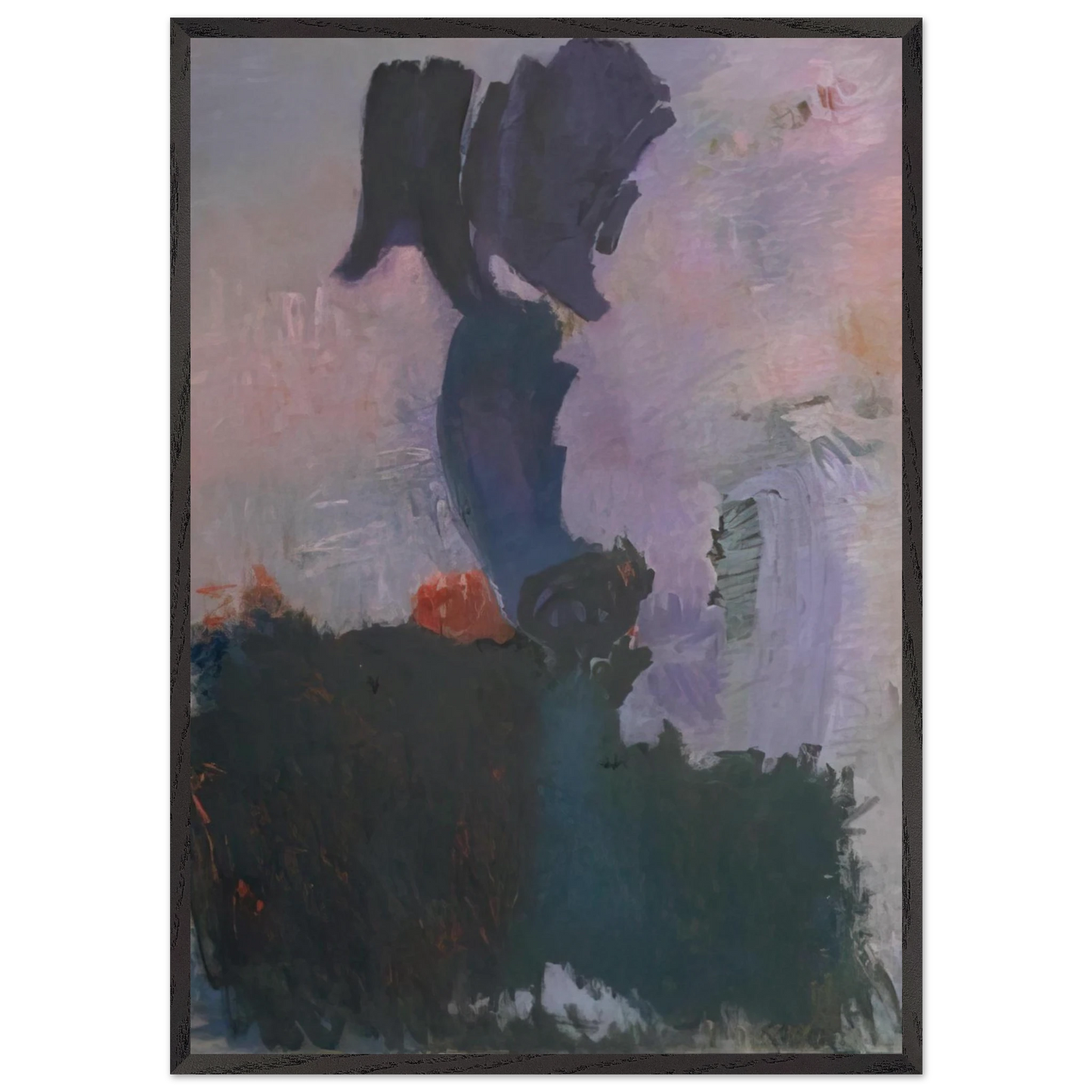 Embroidered Halo - 1958 - Adja Yunkers 70x100 cm / 28x40 inches Framed Art Print – Black Wooden Frame