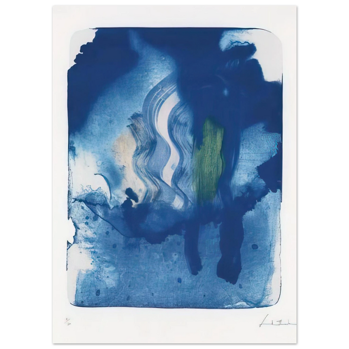 Helen Frankenthaler - Reflections V - 1995 Wall art - A3 (29.7 x 42 cm) - Premium Wooden Framed Poster With Fine Art Paper-canvas - Black frame