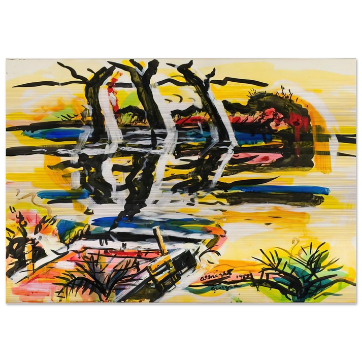 THREE TREES GEORGIA 1969 - Ivan Albright Brushed Aluminum Print - 70x100 cm / 28x40 inches | Ivan Albright Aluminum Print | Ivan Albright Prints