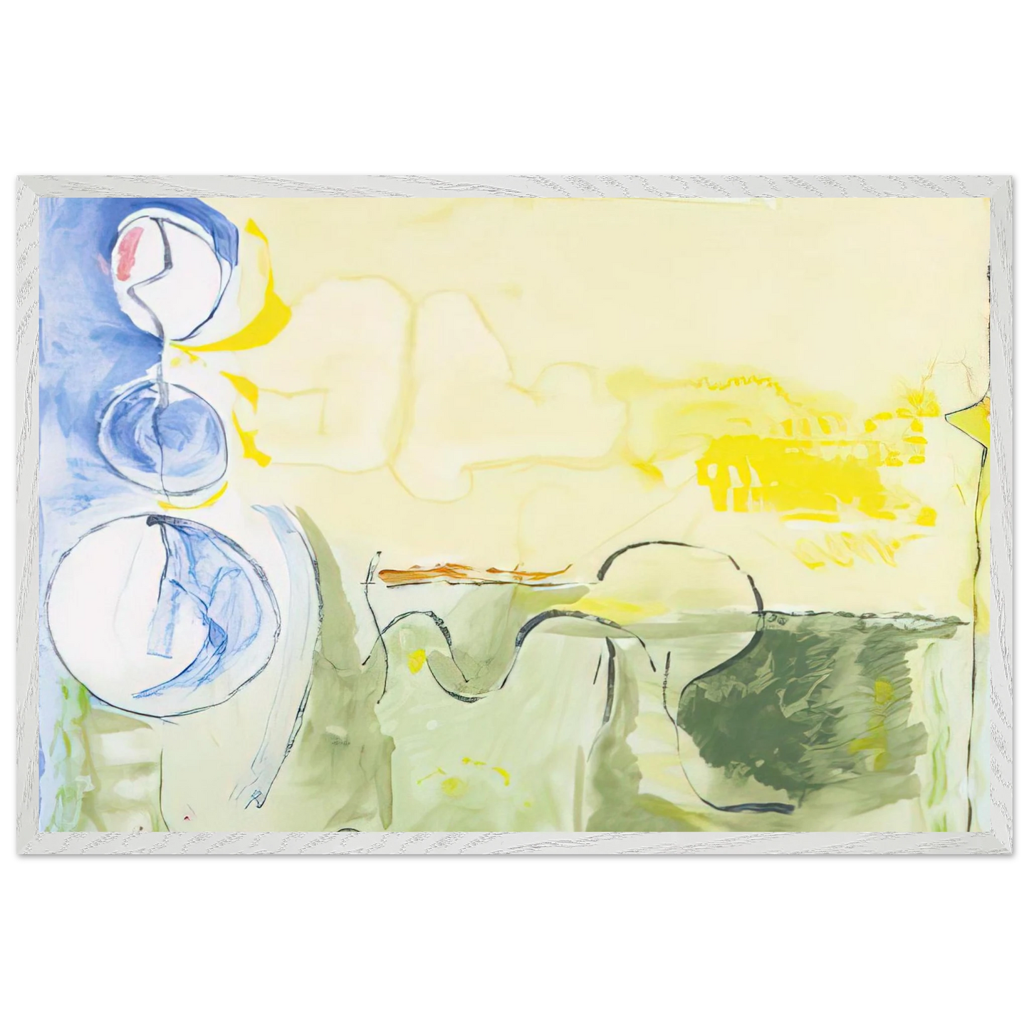 Helen Frankenthaler - Flotilla - 2006 Wall art - A3 (29.7 x 42 cm) - Premium Wooden Framed Poster With Fine Art Paper-canvas - Wood frame