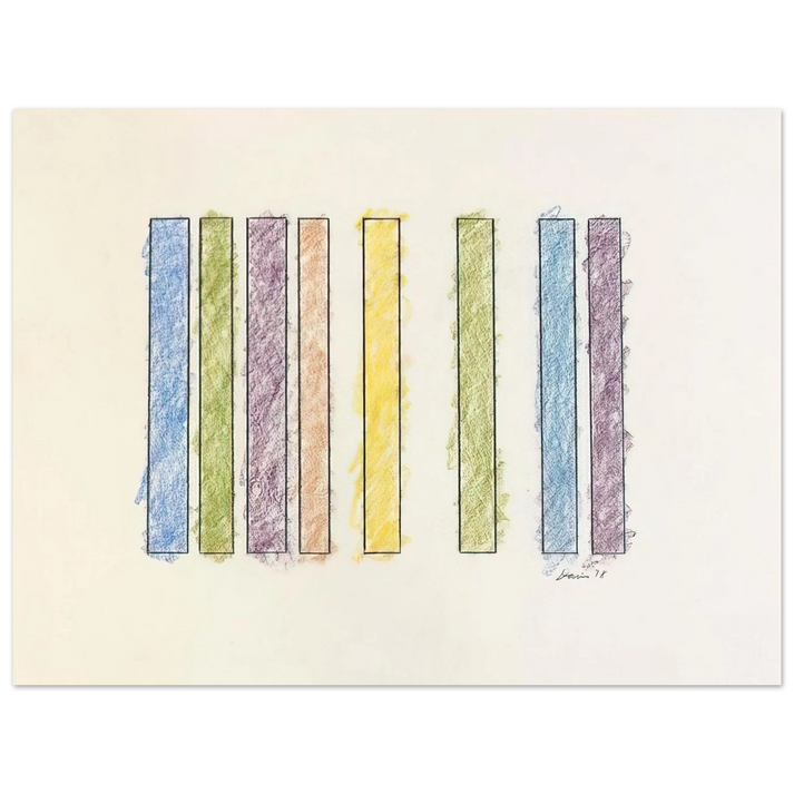Gene Davis - Untitled - 1978 75x100 cm / 30x40inches Fine Art Poster