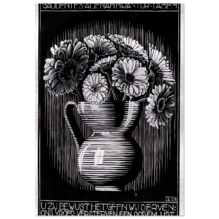 EMBLEMATA VASE - MC Escher Brushed Aluminum Print - 70x100 cm / 28x40 inches | MC Escher Aluminum Print | MC Escher Prints
