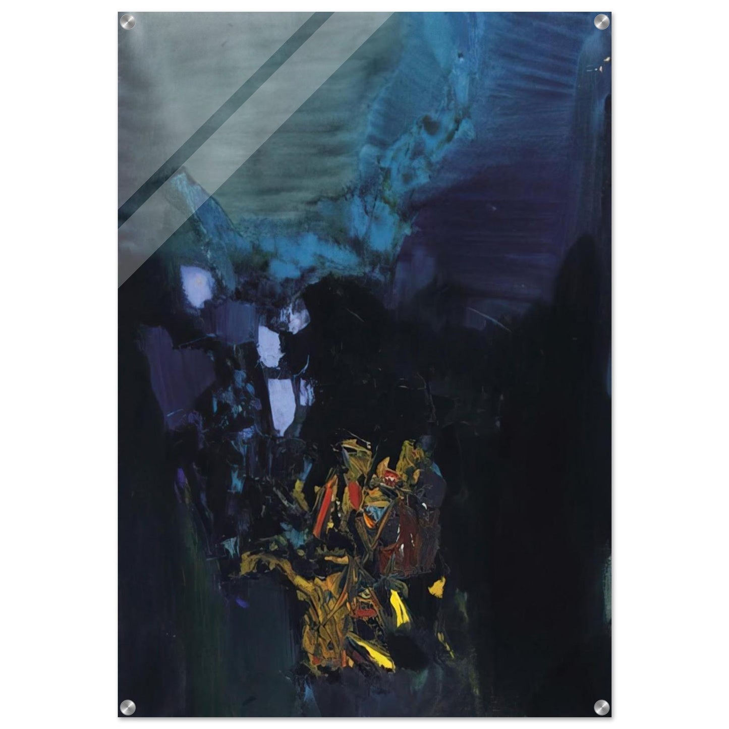 Vallée de Gorbio - Abstract Art - S. H. Raza Acrylic Print - 70x100 cm / 28x40″ inches | S. H. Raza Wall Art | S. H. Raza Prints