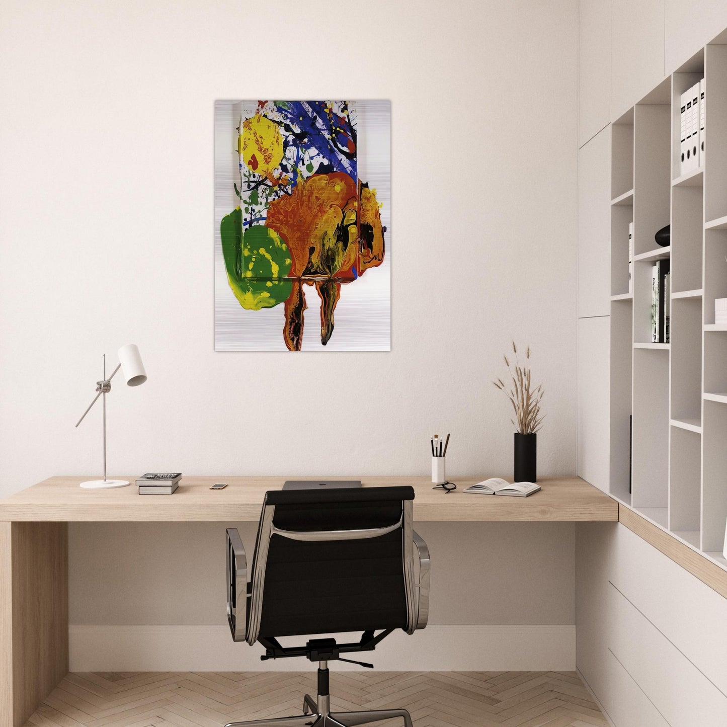 Untitled SFP89-105 - Sam Francis Brushed Aluminum Print - 70x100 cm / 28x40 inches | Sam Francis Aluminum Print | Sam Francis Prints