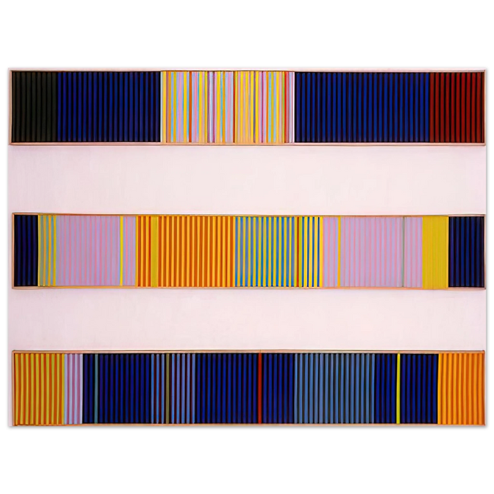 Gene Davis - Triple Jump - 1962 75x100 cm / 30x40inches Fine Art Poster