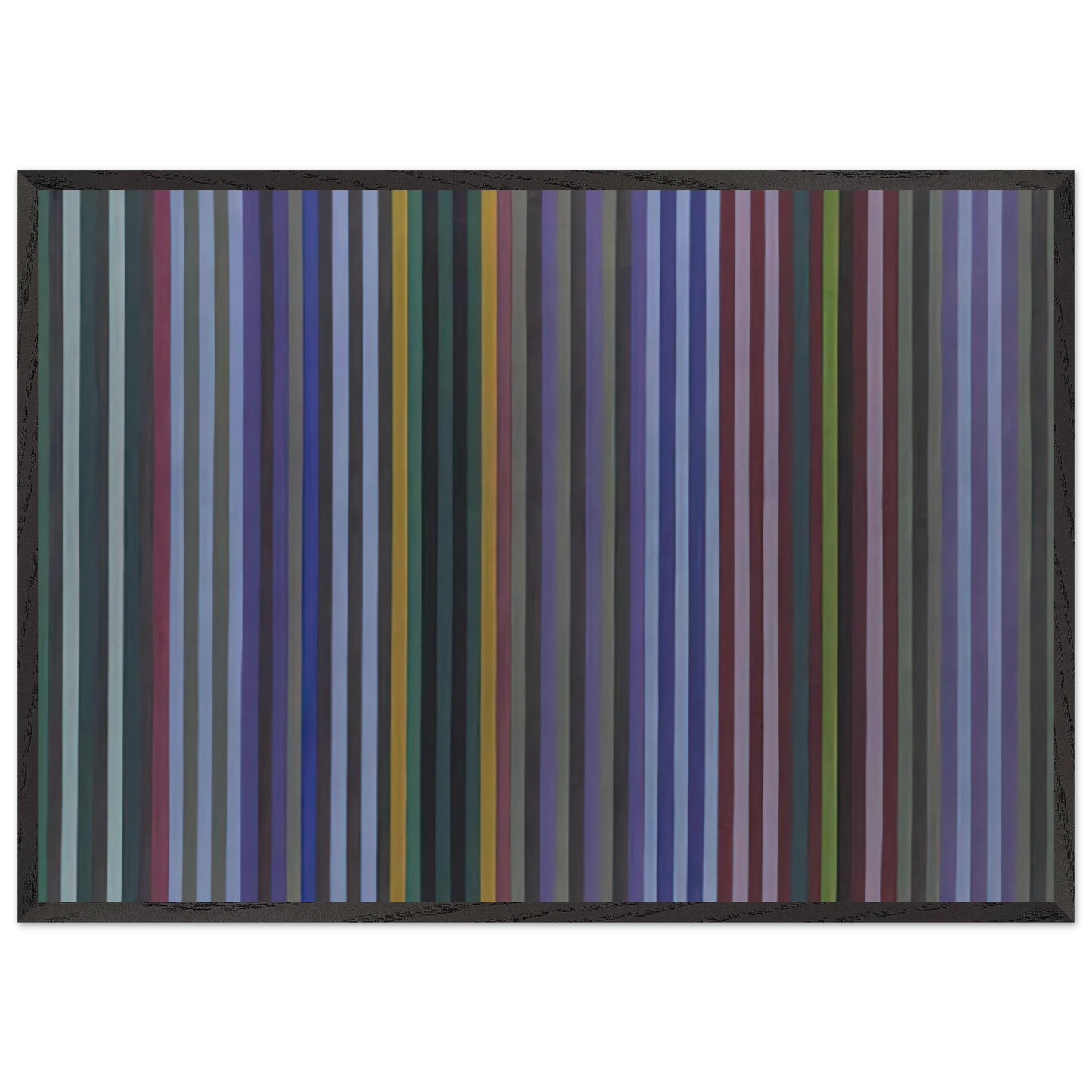 Mohawk - 1970 - Gene Davis 70x100 cm / 28x40 inches Framed Art Print – Black Wooden Frame