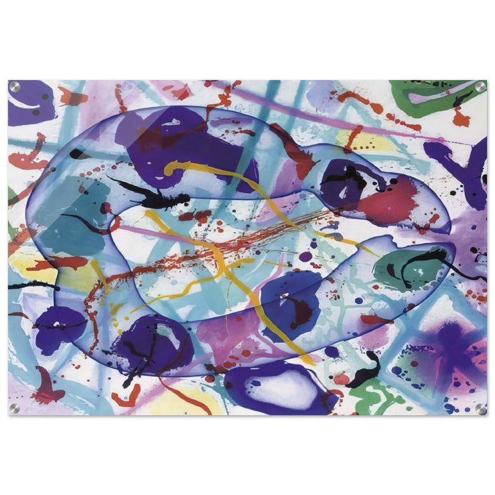 Trietto 4 SFE 077RC - Sam Francis Acrylic Print - 70x100 cm / 28x40″ inches