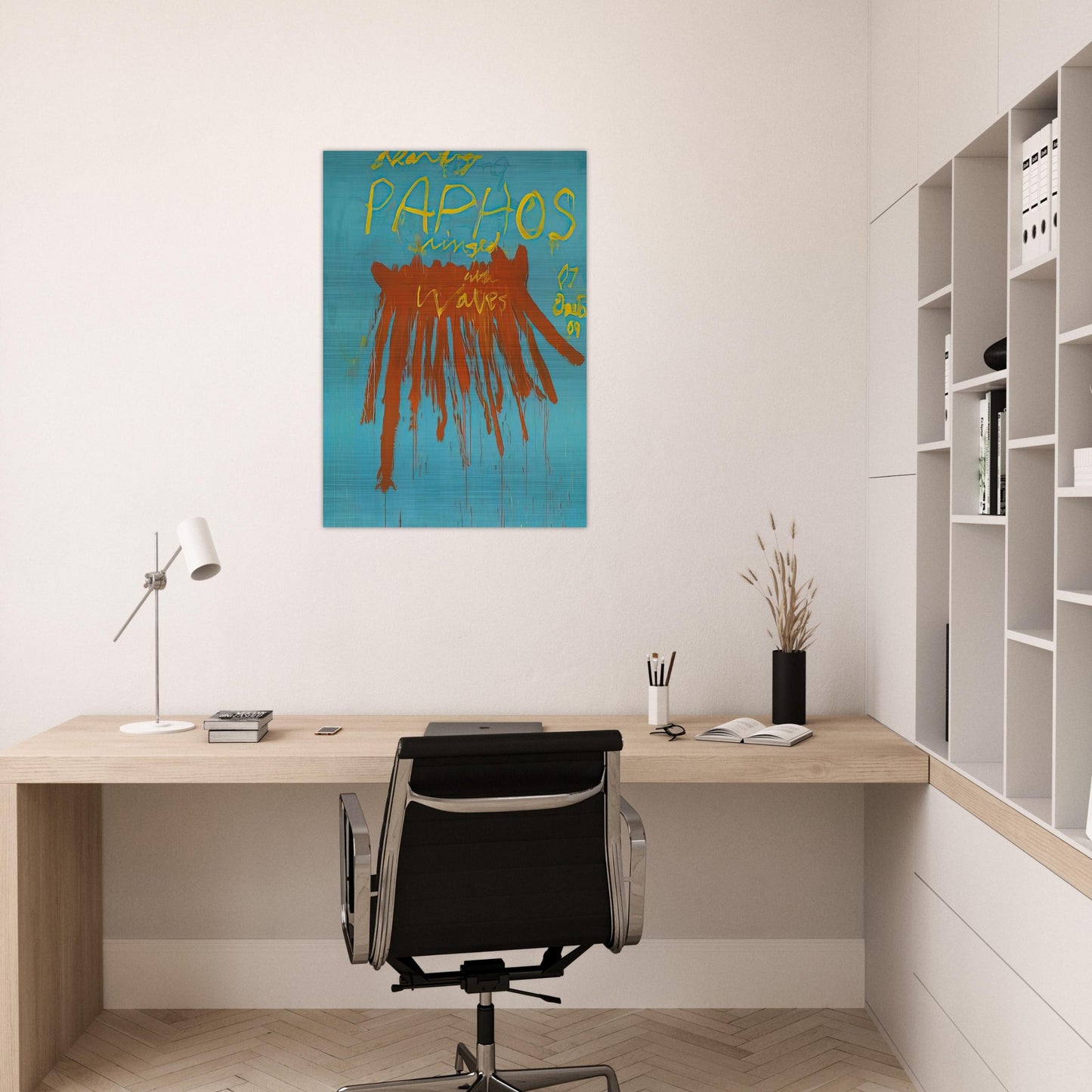 Leaving Paphos Ringed With Waves IV - Cy Twombly Brushed Aluminum Print - 70x100 cm / 28x40 inches | Cy Twombly Aluminum Print | Cy Twombly Prints