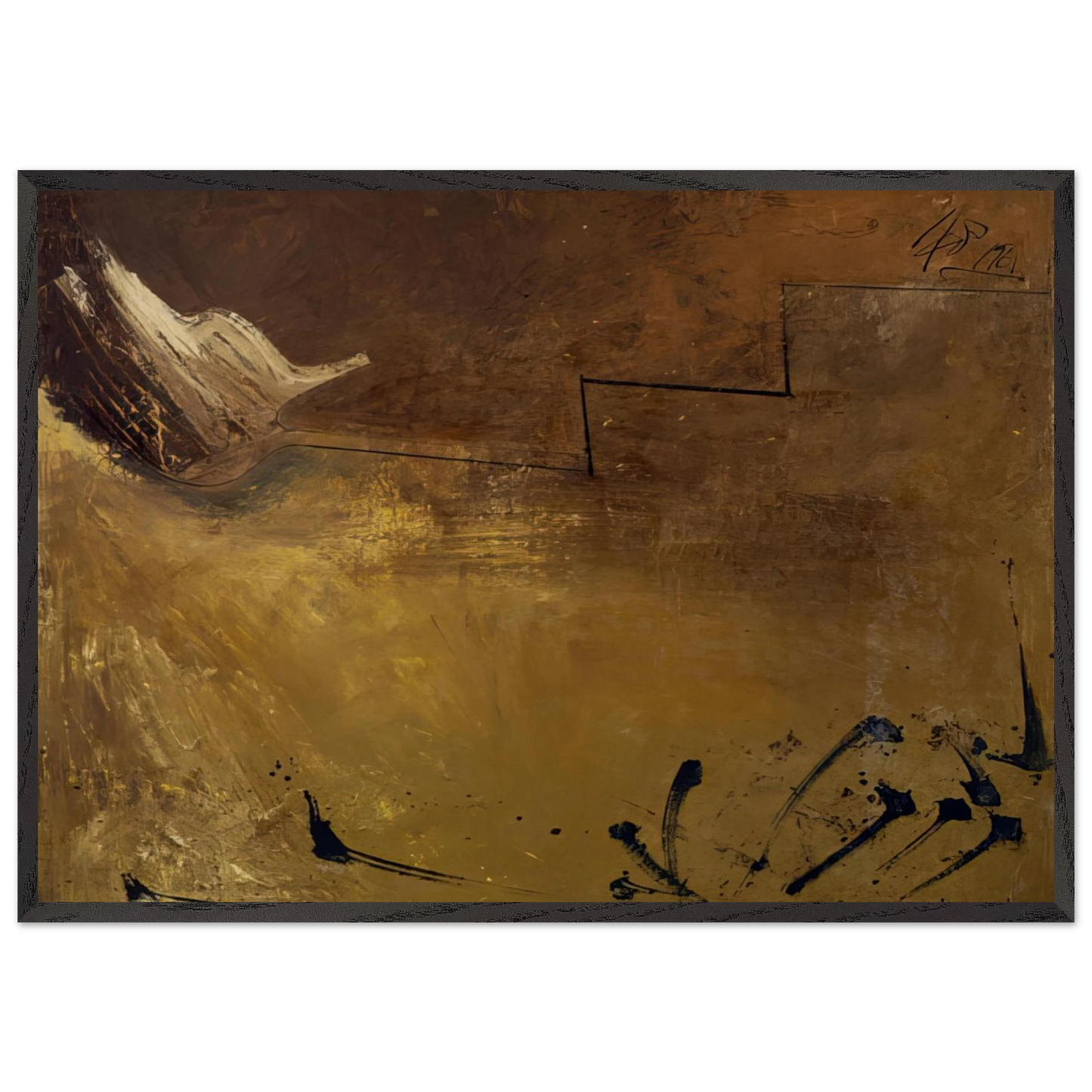 Sebastopol Autumn - 1961 - Hassel Smith 70x100 cm / 28x40 inches Framed Art Print – Black Wooden Frame