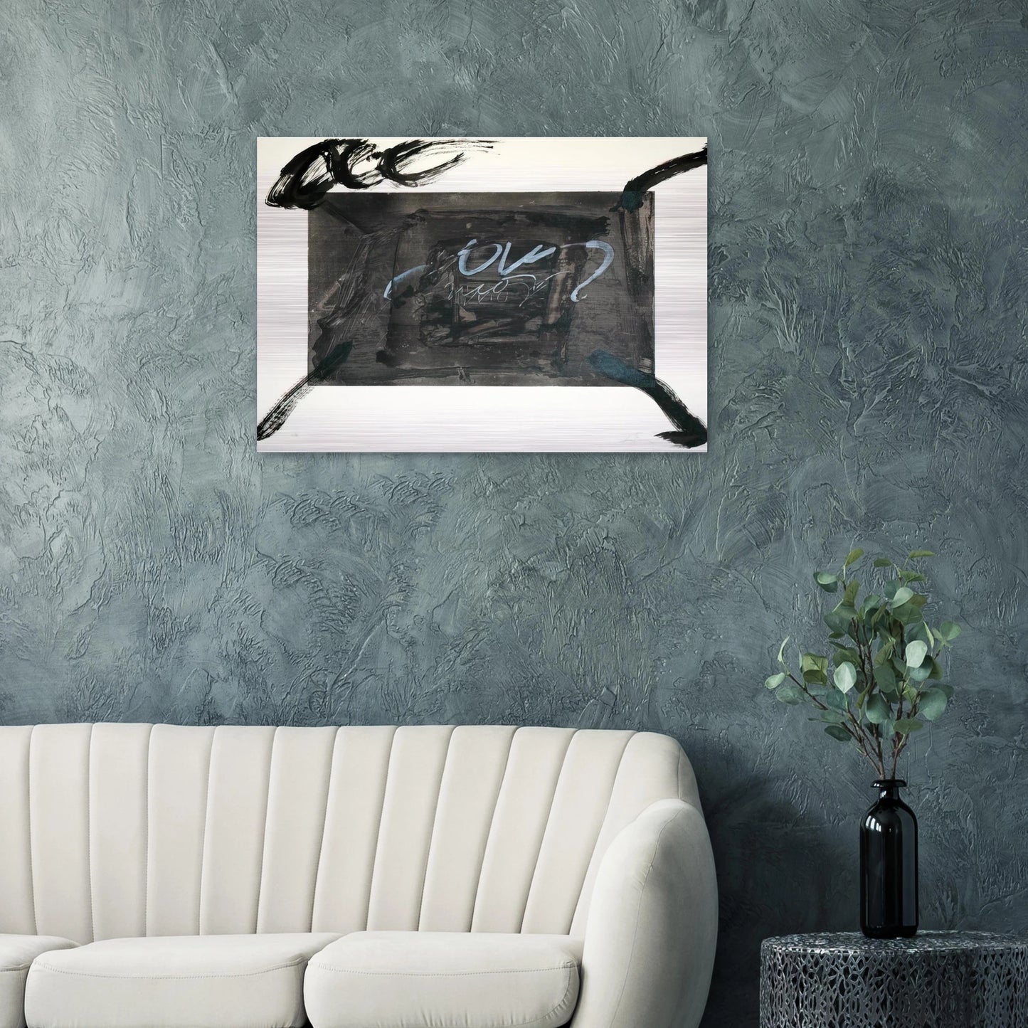 QUATRE GESTES NOIRS 1983 - Antoni Tapies Brushed Aluminum Print - 70x100 cm / 28x40 inches | Antoni Tapies Aluminum Print | Antoni Tapies Prints