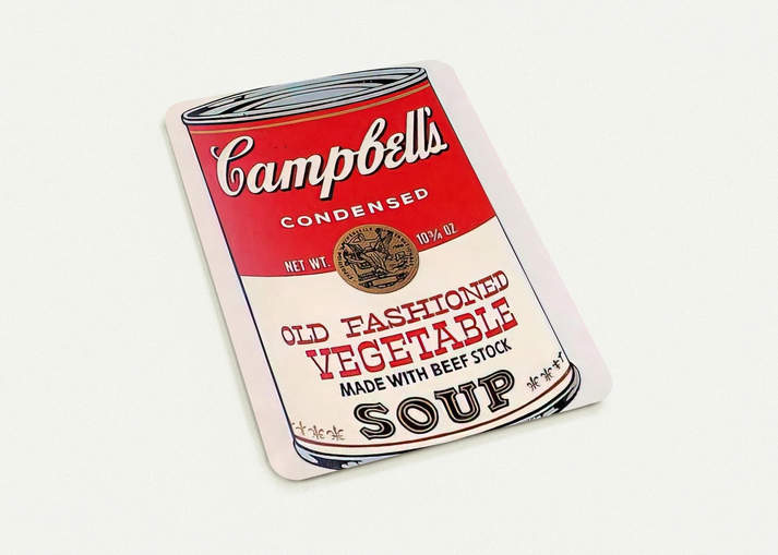 Campbell's Soup Can Old Fashioned Vegetable By Andy Warhol Pack of 10 Post Cards | Andy Warhol Post Cards | A6 (10.5 x 14.8 cm) - 4.1 x 5.8 inches