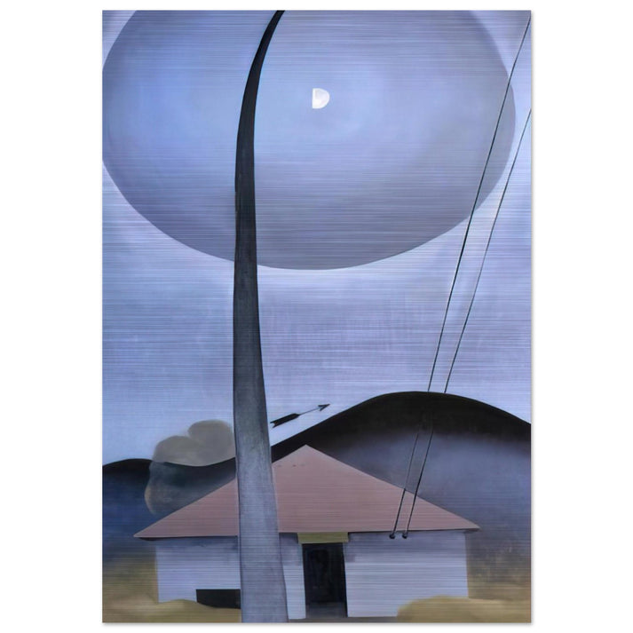 Little House with Flagpole - Georgia O'Keeffe Brushed Aluminum Print - 70x100 cm / 28x40 inches | Georgia O'Keeffe Aluminum Print | Georgia O'Keeffe Prints