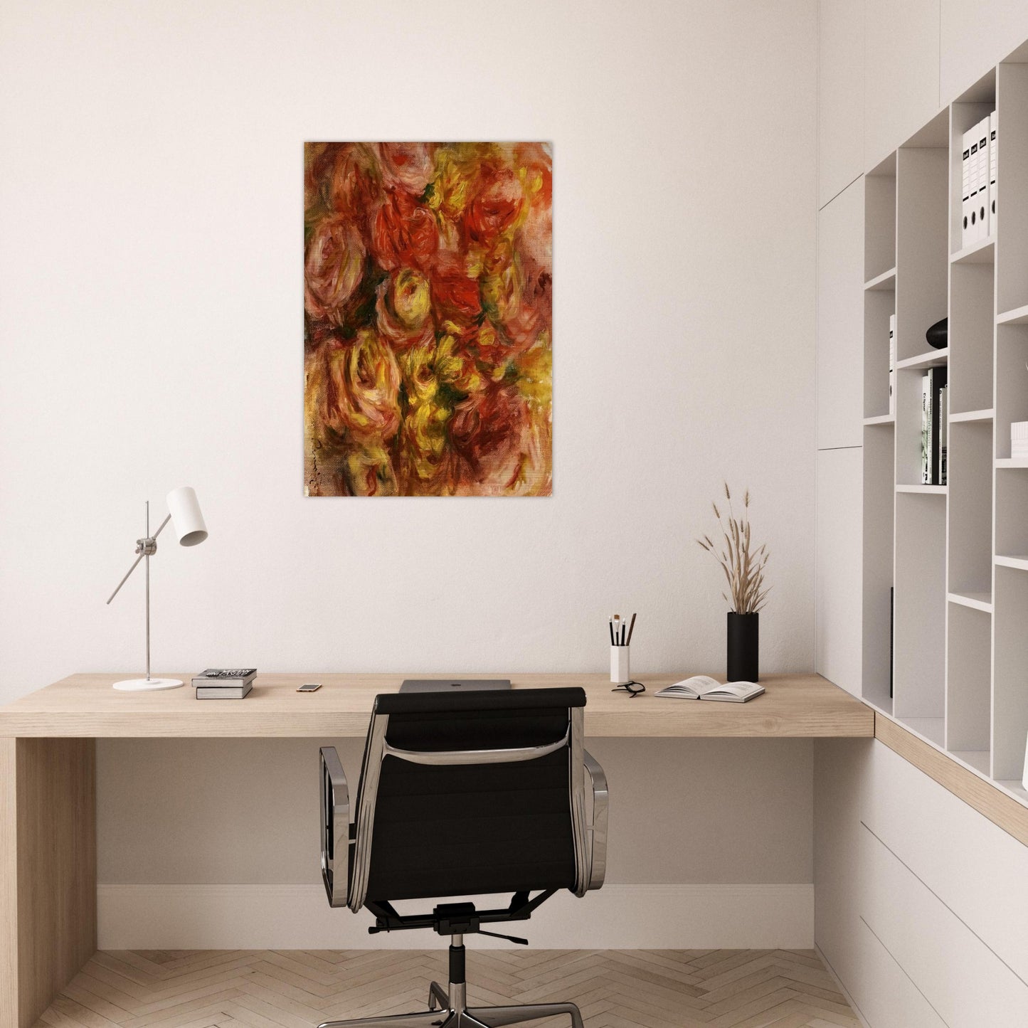 Study of Flowers - Pierre-Auguste Renoir Brushed Aluminum Print - 70x100 cm / 28x40 inches | Pierre-Auguste Renoir Aluminum Print | Pierre-Auguste Renoir Prints