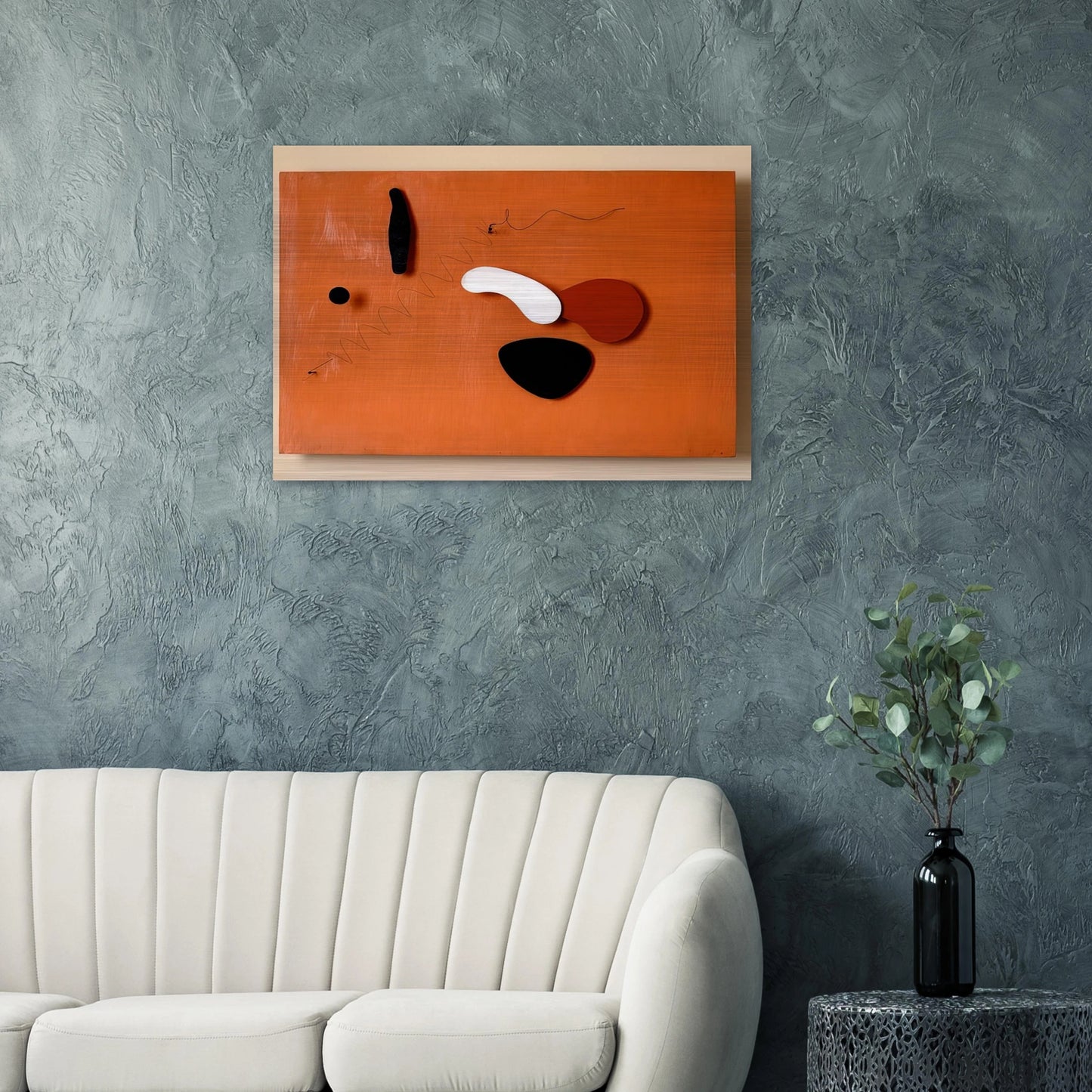 THE ORANGE PANEL 1936 - Alexander Calder Brushed Aluminum Print - 70x100 cm / 28x40 inches | Alexander Calder Aluminum Print | Alexander Calder Prints