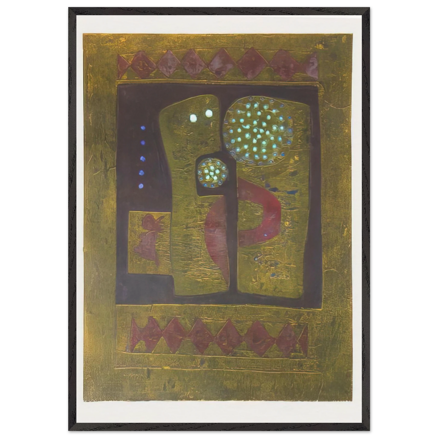 Pierrot and His Son - 1970 - Hiroyuki Tajima 70x100 cm / 28x40 inches Framed Art Print – Black Wooden Frame