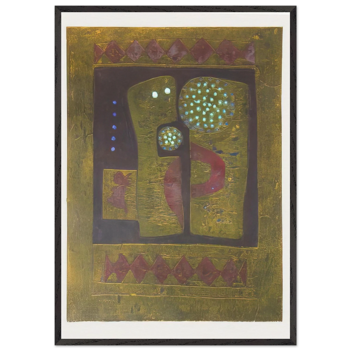 Pierrot and His Son - 1970 - Hiroyuki Tajima 70x100 cm / 28x40 inches Framed Art Print – Black Wooden Frame