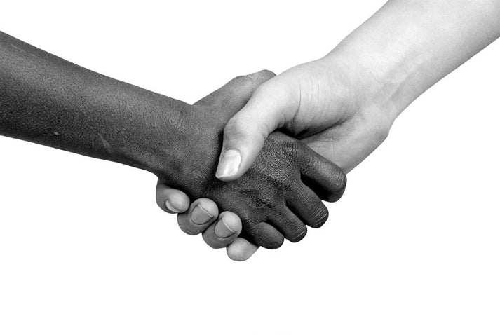 Black and White Handshake Art Print | RedKalion