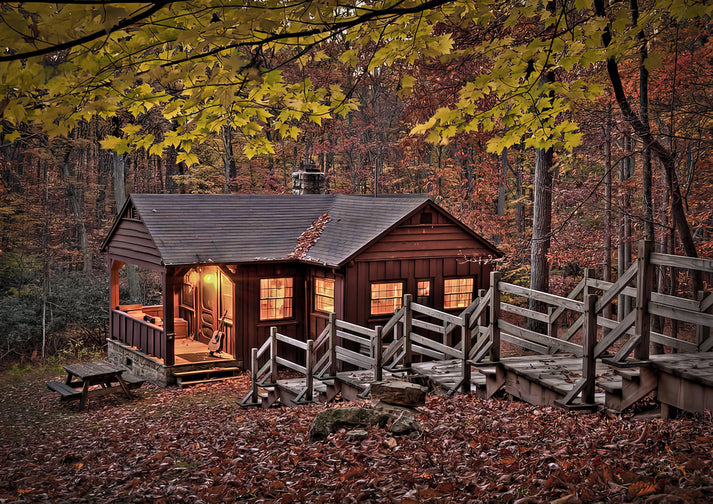 Cabin in the Woods Art Print | Premium Fine Art Print | RedKalion