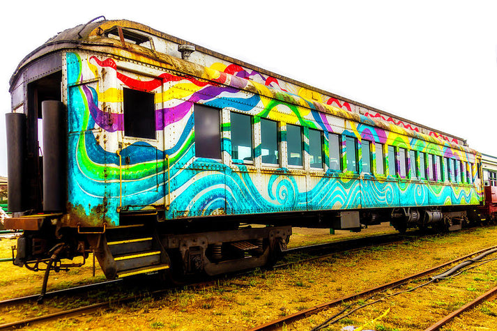 Colorful Trains Art Print | RedKalion