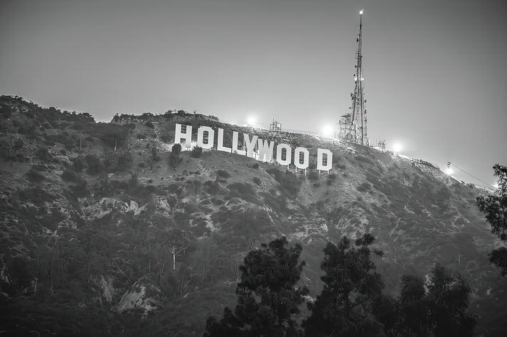 Hollywood Sign in the Night Art Print | Premium Fine Art Print | RedKalion