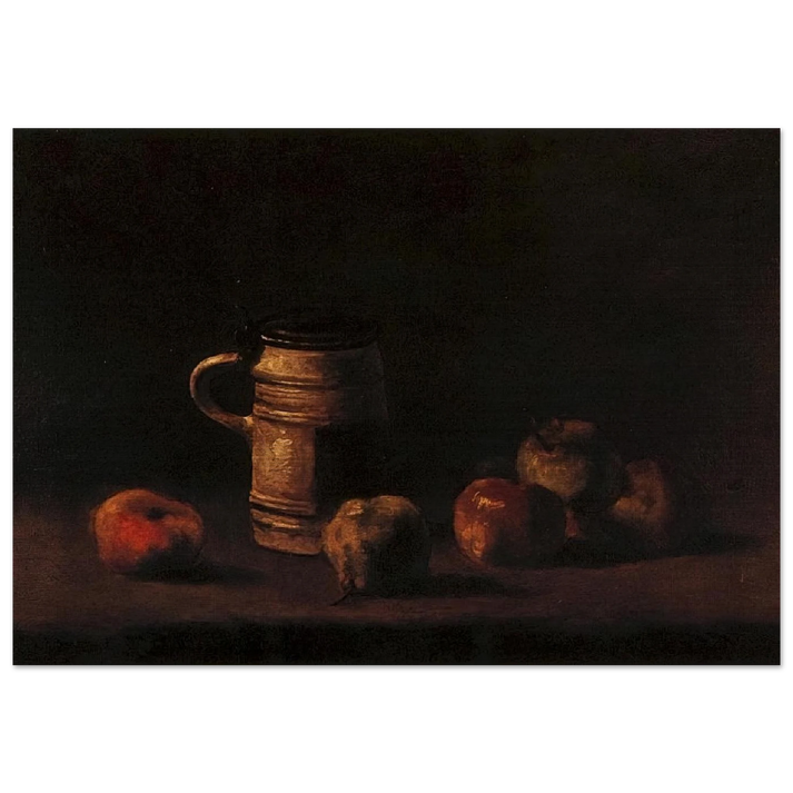 Still Life with Beer Mug and Fruit - Vincent van Gogh Brushed Aluminum Print - 70x100 cm / 28x40 inches | Vincent van Gogh Aluminum Print | Vincent van Gogh Prints
