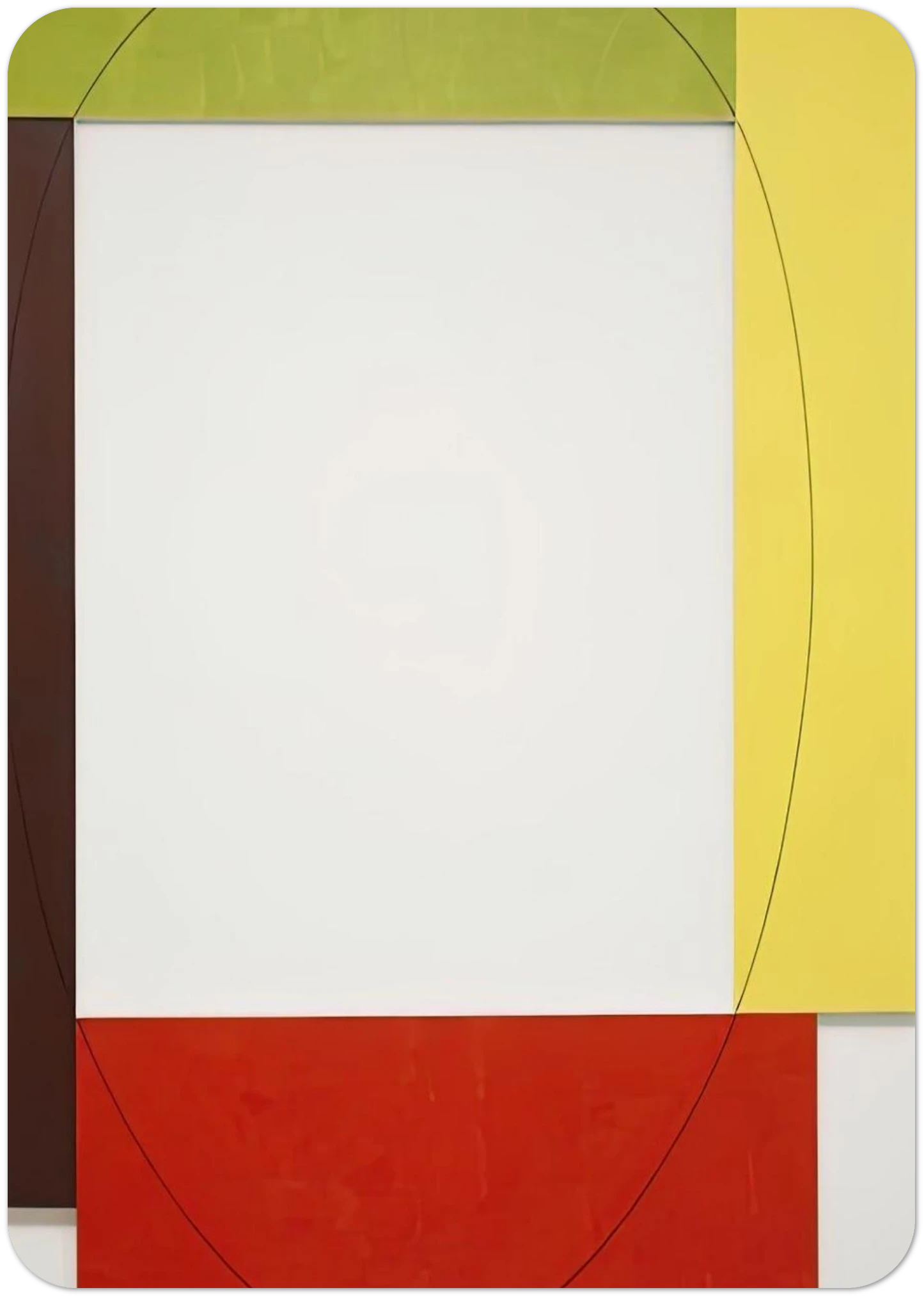 FOUR COLOR FRAME PAINTING 5 PARASOL UNIT 1984 By Robert Mangold Pack of 10 Post Cards | Robert Mangold Post Cards | A6 (10.5 x 14.8 cm) - 4.1 x 5.8 inches
