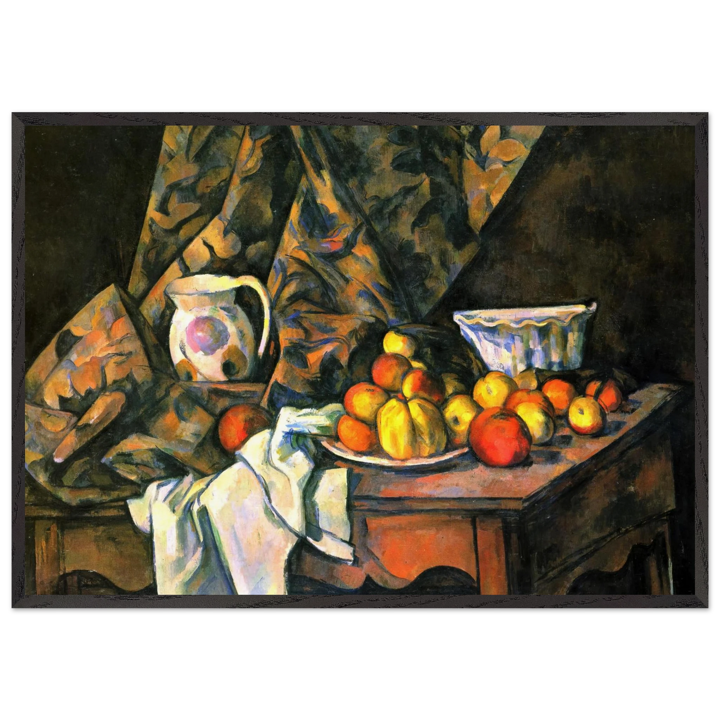 Still Life with Flower Holder - Paul Cezanne 70x100 cm / 28x40 inches Framed Art Print – Black Wooden Frame