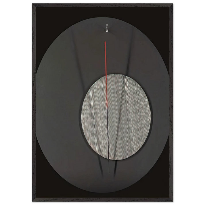 L OEIL DE BOEUF - Jesus Rafael Soto 70x100 cm / 28x40 inches Framed Art Print – Black Wooden Frame