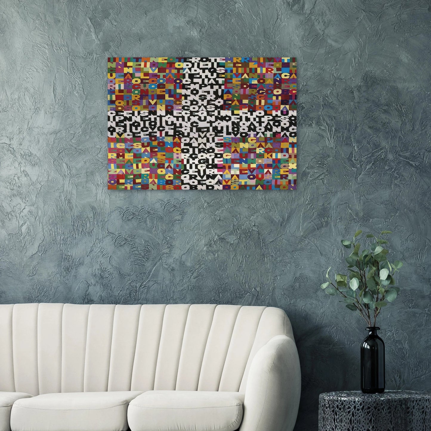 OGGI VENTICINQUESIMO GIORNO DEL SETTIMO MESE 1988 - Alighiero Boetti Brushed Aluminum Print - 70x100 cm / 28x40 inches | Alighiero Boetti Aluminum Print | Alighiero Boetti Prints