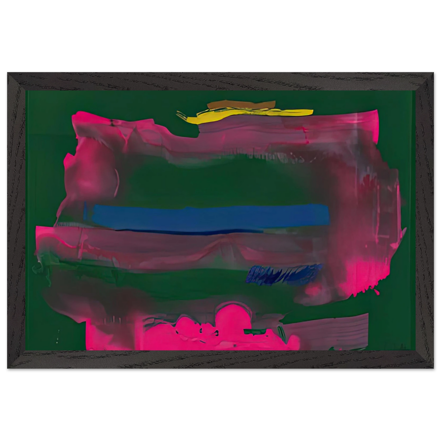 Helen Frankenthaler - Reef, 1991- Wall Art - 60x80 cm / 24x32 inches - Premium Wooden Framed Poster With Fine Art Paper-canvas - Wood frame