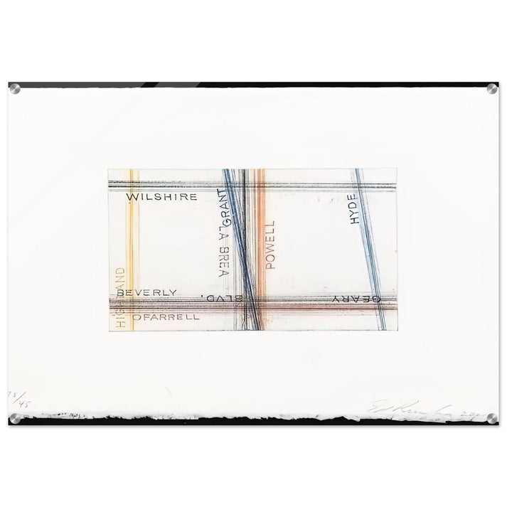 GRANT FROM LOS FRANCISCO SAN ANGELES PORTFOLIO - Edward Ruscha Acrylic Print - 70x100 cm / 28x40″ inches