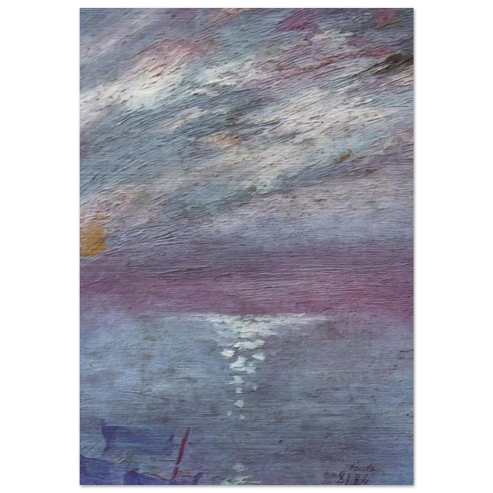 MOONLIGHT OVER THE BAY AT CADAQUES - Salvador Dali Brushed Aluminum Print - 70x100 cm / 28x40 inches | Salvador Dali Aluminum Print | Salvador Dali Prints