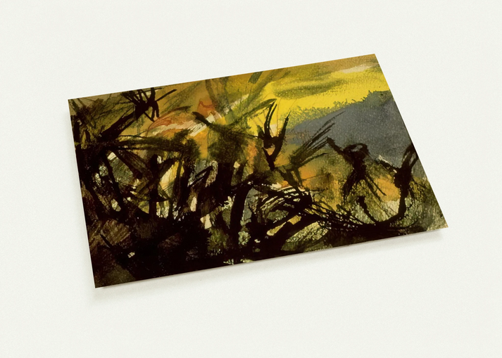 Conversation By Jean-Paul Riopelle Pack of 10 Post Cards | Jean-Paul Riopelle Post Cards | A6 (10.5 x 14.8 cm) - 4.1 x 5.8 inches