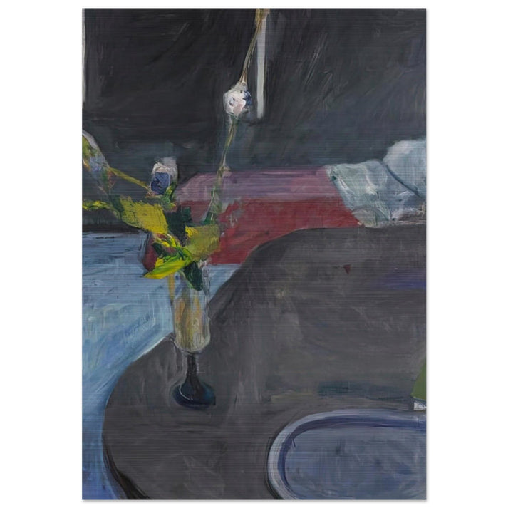 Interior with Flowers - Richard Diebenkorn Brushed Aluminum Print - 70x100 cm / 28x40 inches | Richard Diebenkorn Aluminum Print | Richard Diebenkorn Prints