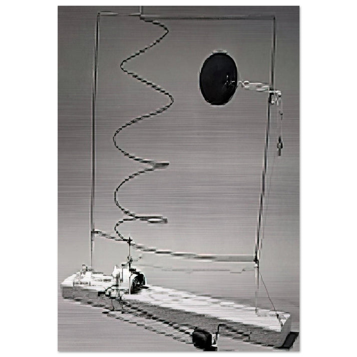 CRANK DRIVEN MOBILE 1932 - Alexander Calder Brushed Aluminum Print - 70x100 cm / 28x40 inches | Alexander Calder Aluminum Print | Alexander Calder Prints