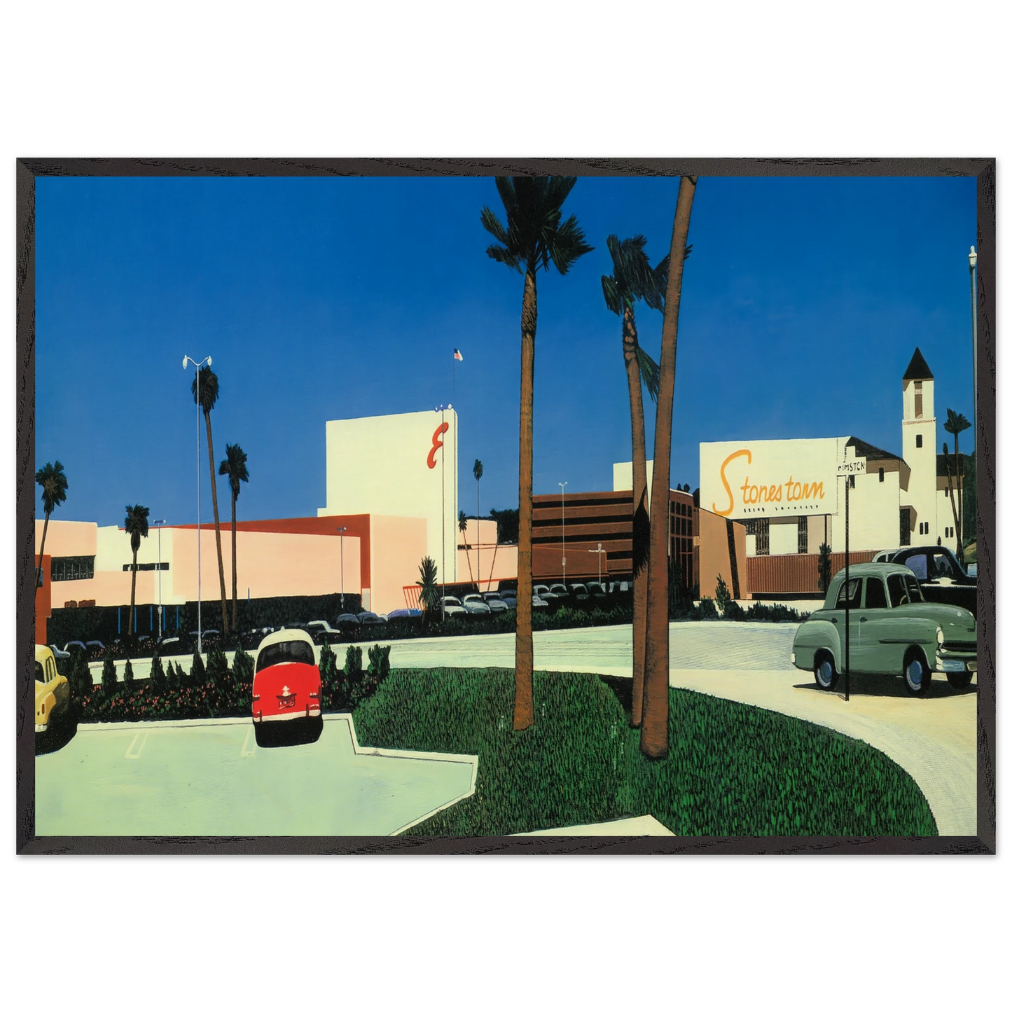 In the beginning Stonestown N2 - Hiroshi Nagai 70x100 cm / 28x40 inches Framed Art Print – Black Wooden Frame