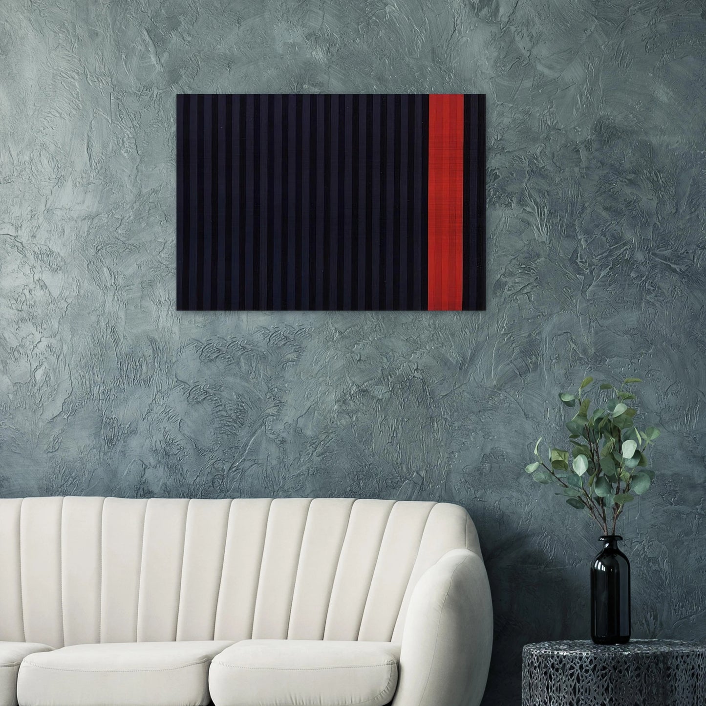Red Dog - 1961 - Gene Davis Brushed Aluminum Print - 70x100 cm / 28x40 inches | Gene Davis Aluminum Print | Gene Davis Prints