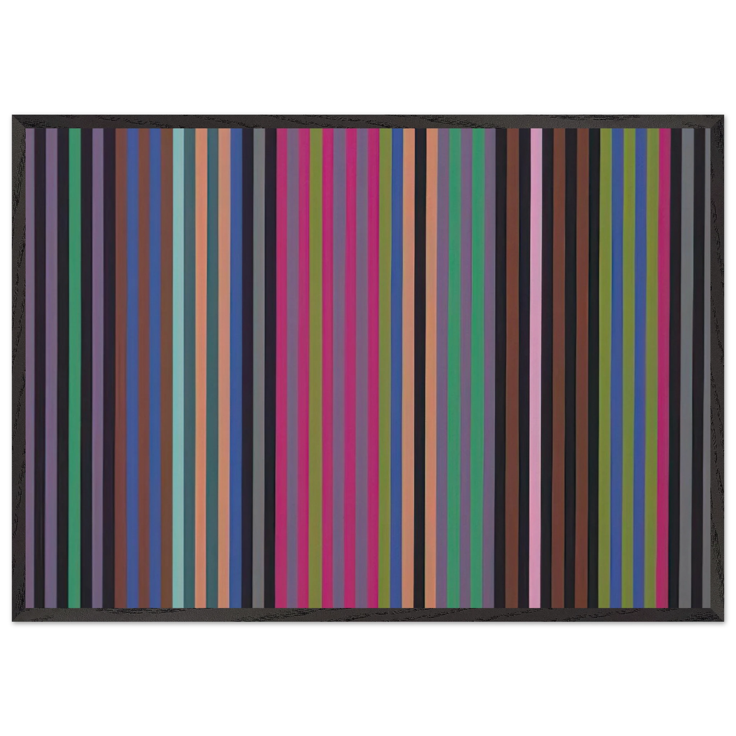 King Kong - 1969 - Gene Davis 70x100 cm / 28x40 inches Framed Art Print – Black Wooden Frame