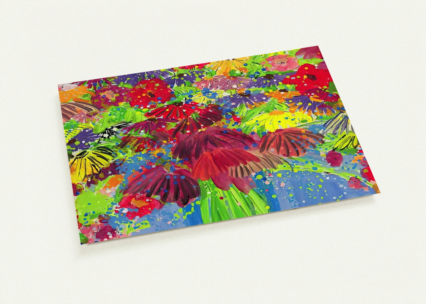 I Love Chrysanthemums - 2000 By Walasse Ting Pack of 10 Post Cards | Walasse Ting Post Cards | A6 (10.5 x 14.8 cm) - 4.1 x 5.8 inches