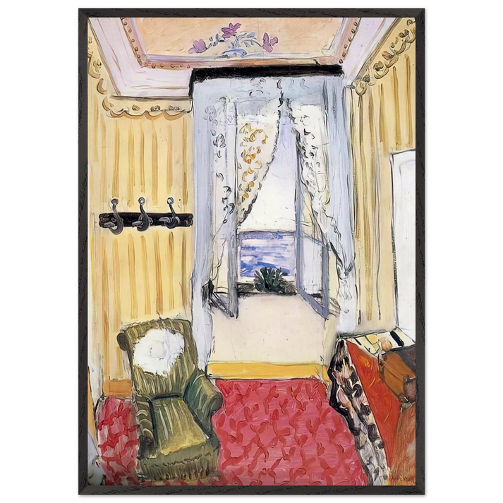 MY ROOM AT THE BEAU RIVAGE 1918 - Henri Matisse 70x100 cm / 28x40 inches Framed Art Print – Black Wooden Frame