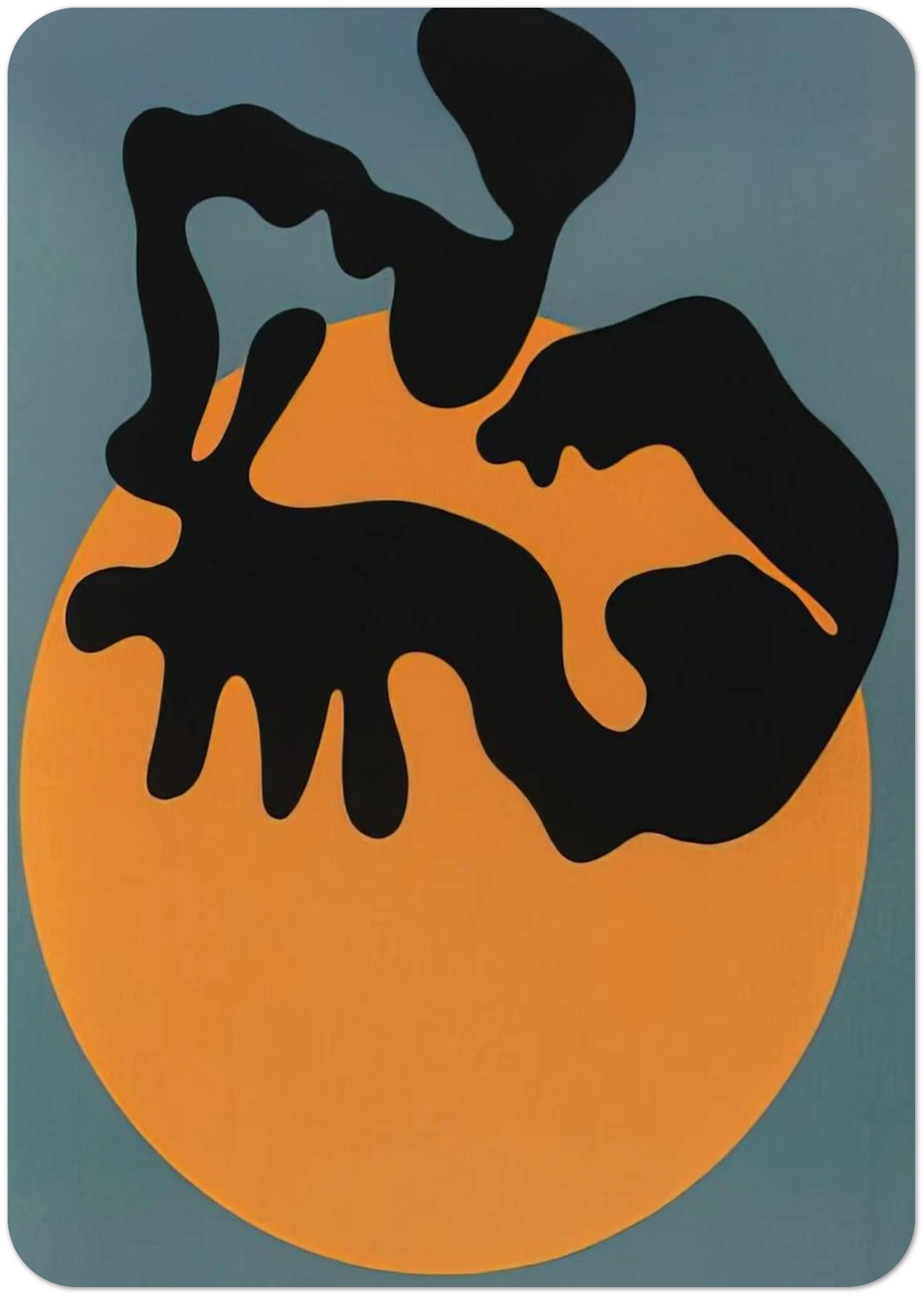 Not far from the sun, the moon and the stars By Jean Arp Pack of 10 Post Cards | Jean Arp Post Cards | A6 (10.5 x 14.8 cm) - 4.1 x 5.8 inches