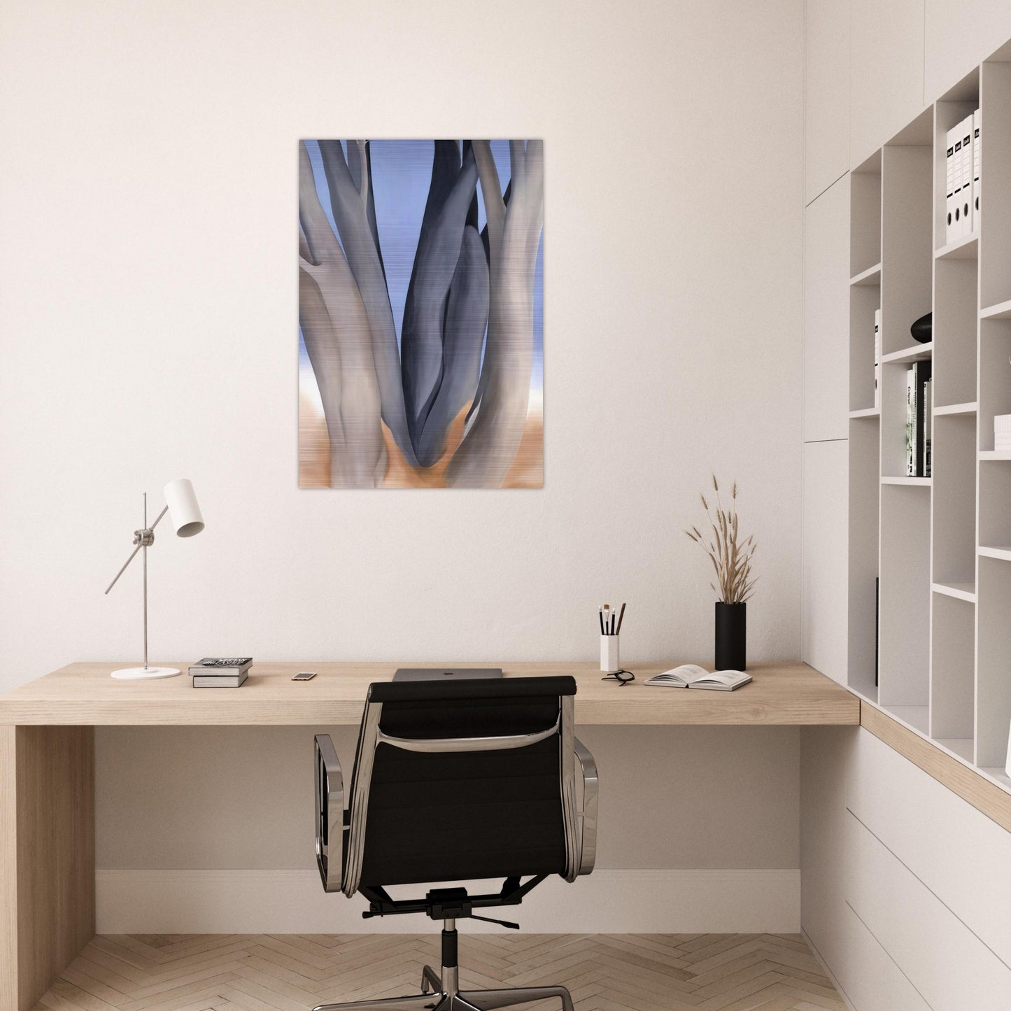 Dark Tree Trunks - Georgia O'Keeffe Brushed Aluminum Print - 70x100 cm / 28x40 inches | Georgia O'Keeffe Aluminum Print | Georgia O'Keeffe Prints