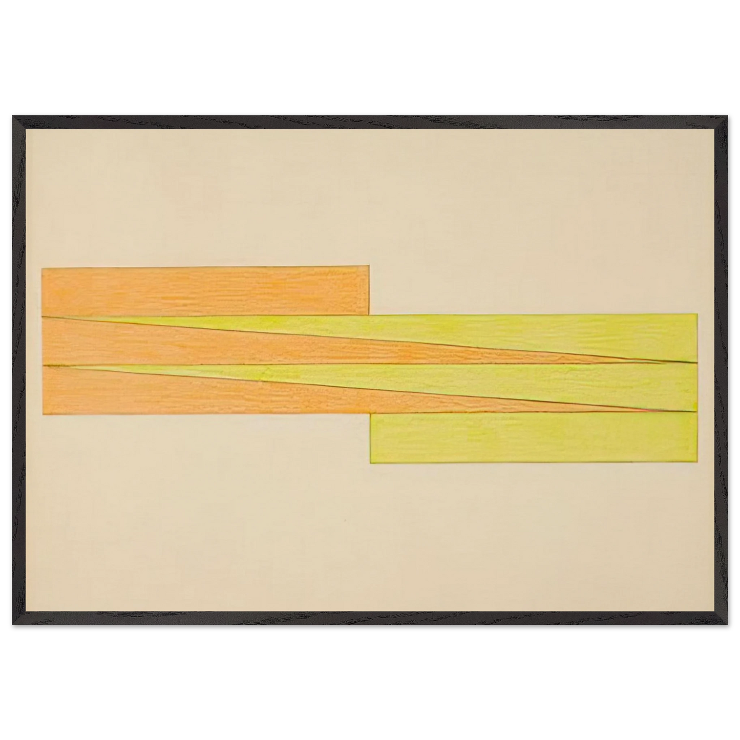 Untitled - 1965 N8 - Larry Zox 70x100 cm / 28x40 inches Framed Art Print – Black Wooden Frame