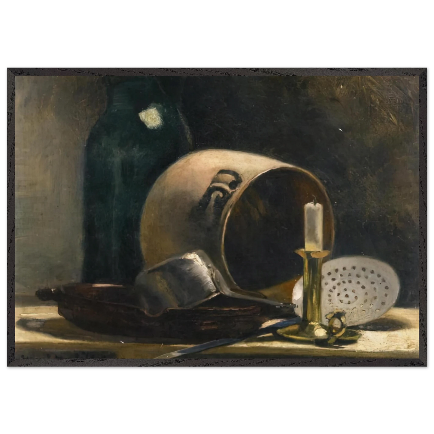 STILL LIFE WITH EARTHEN POT 1892 - Henri Matisse 70x100 cm / 28x40 inches Framed Art Print – Black Wooden Frame