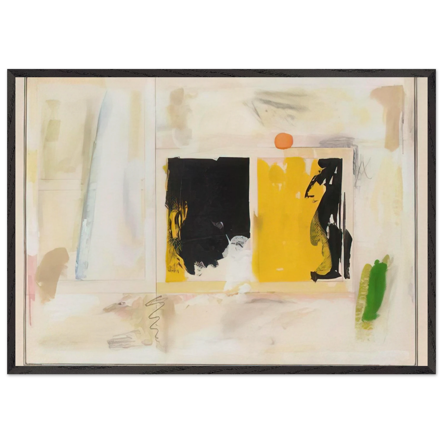 HoustonSony - Abstract Expressionism - Mark Lancaster 70x100 cm / 28x40 inches Framed Art Print – Black Wooden Frame