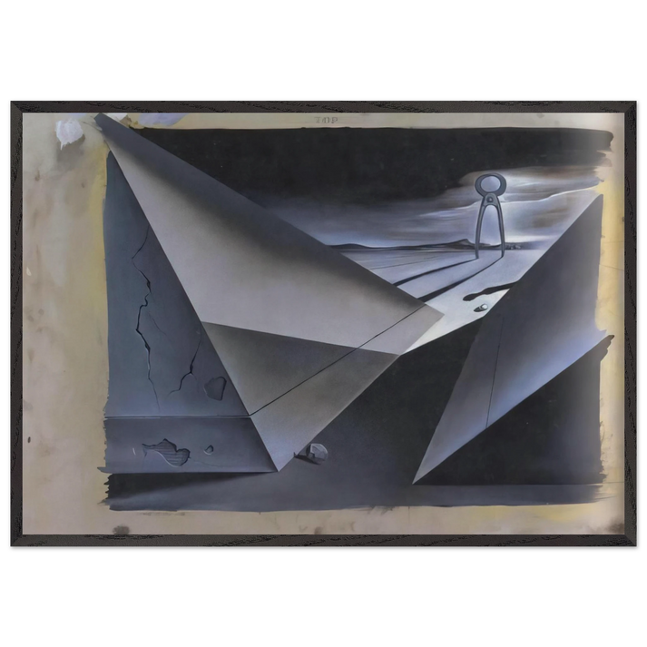 DESIGN FOR THE FILM SPELLBOUND 2 - Salvador Dali 70x100 cm / 28x40 inches Framed Art Print – Black Wooden Frame