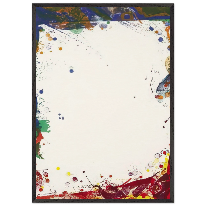 Sulfur Sails - Sam Francis 70x100 cm / 28x40 inches Framed Art Print – Black Wooden Frame
