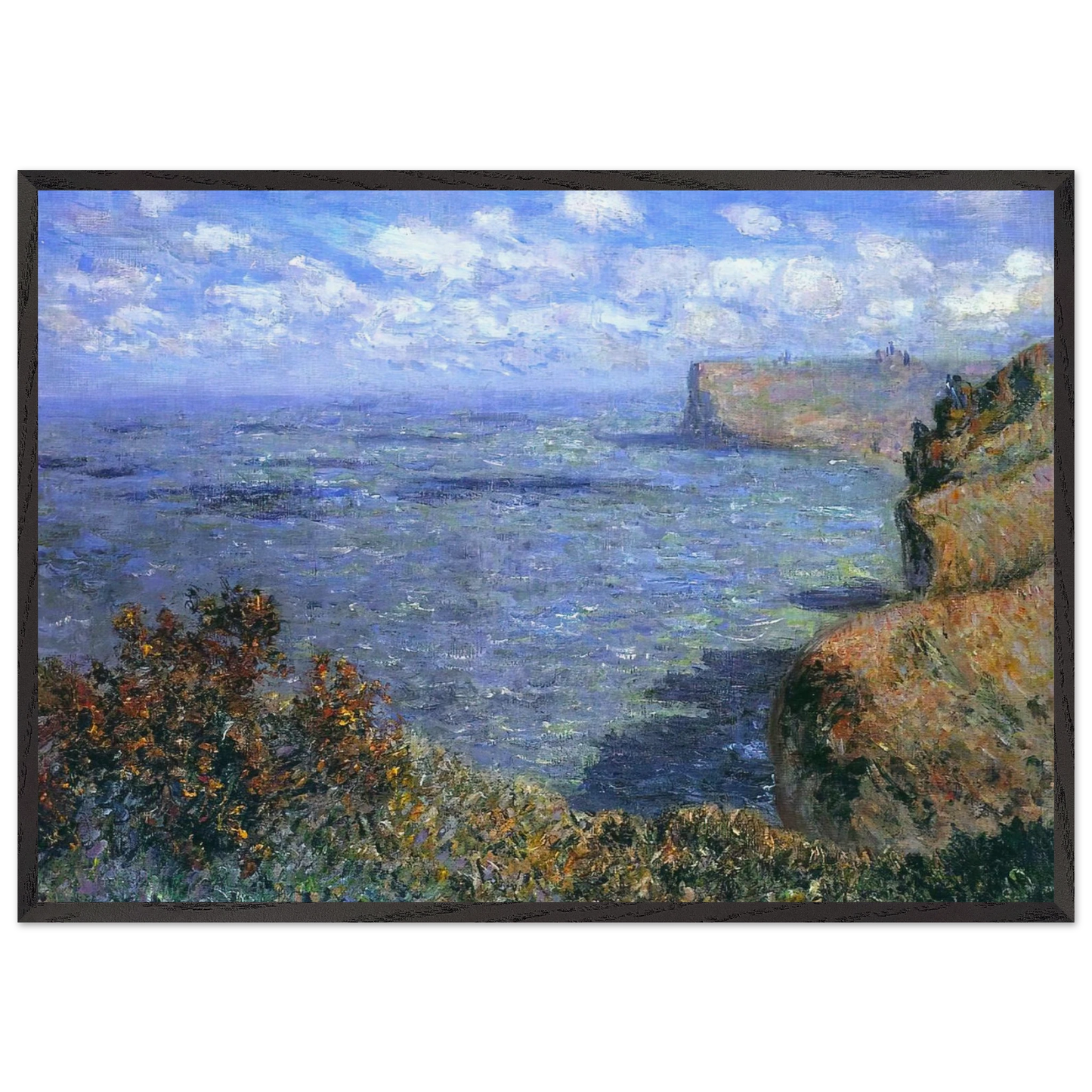 View Taken from Greinval - claude monet 70x100 cm / 28x40 inches Framed Art Print – Black Wooden Frame
